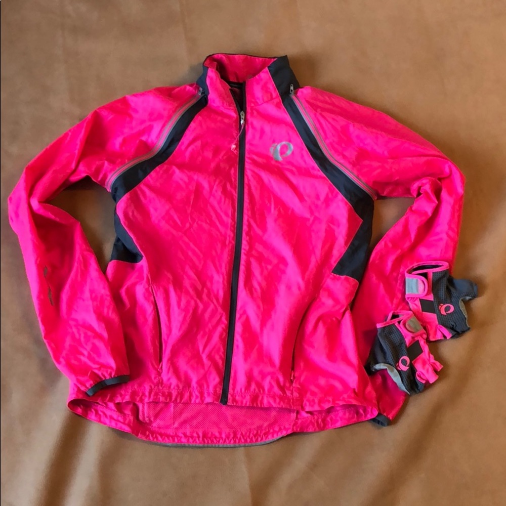 Pearl Izumi cycling jacket and gloves